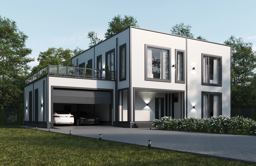 Быстровозводимый дом LIGHT 414  БЕЛЫЙ | Заказать под ключ